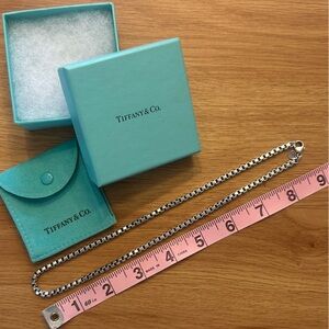 Tiffany & Co. Silver Chain with Teal Box